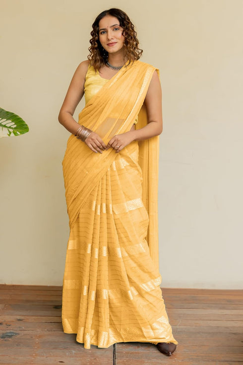 Vasthrlay Fashion Georgette Green Ethnic Wear