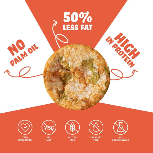 BRB Rice Popped Chips | Peri Peri Flavour 48gm