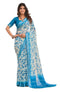 Vasthrlay Sky Blue Unstitched Saree