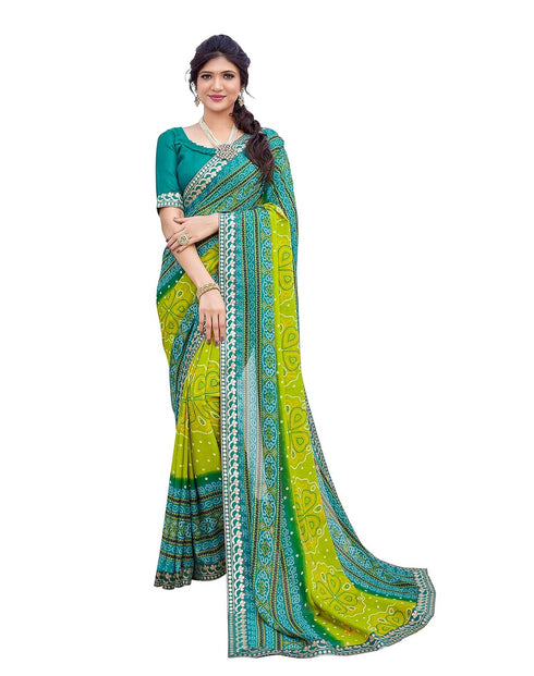 Vasthrlay Georgette Printed Jacquard Material Ethnic Wear
