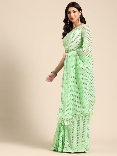 Vasthrlay Georgette Sequence Unstitched