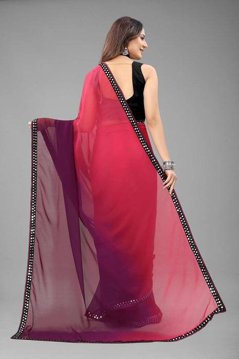 Vasthrlay Georgette Embroidered Mahendi Traditional