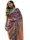 Vasthrlay Shimmer Georgette Dusty Purple Saree With Unstitched Blouse Piece