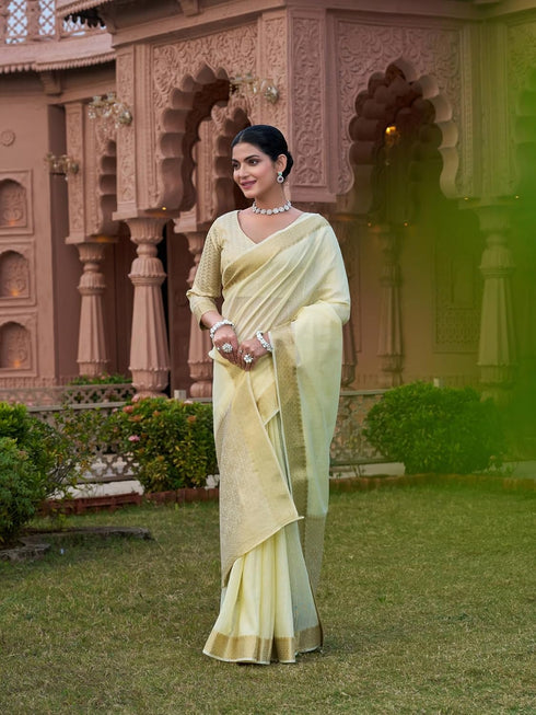 Vasthrlay Women's Cotton Unstitched Skin Friendly Saree