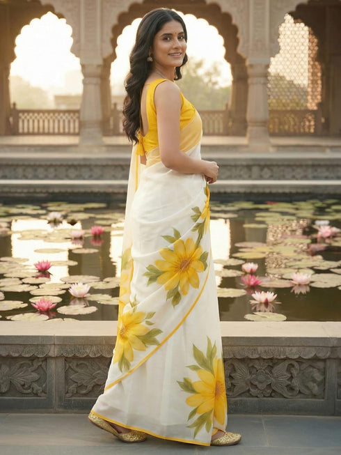 Vasthrlay Cotton Floral Lightweight Ethnic Wear
