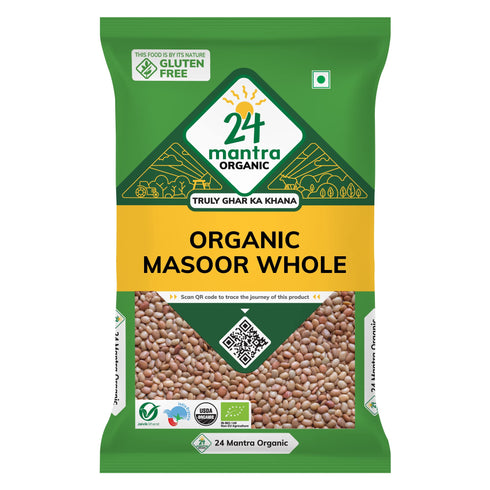 24 Mantra Organic Masoor Whole
