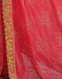 Vasthrlay Georgette Embroidery Unstitched Red Saree