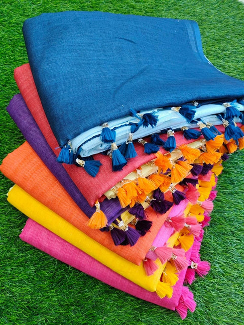 Vasthrlay Lightweight Matching Unstitched Pinkorange