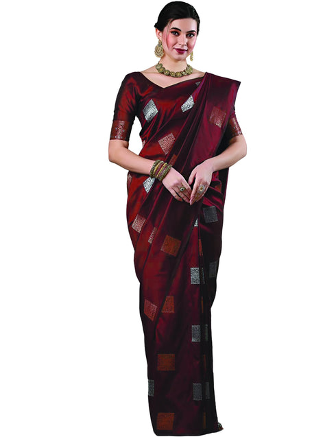 Vasthrlay Banarasi Unstitched Saree