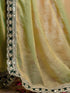 Vasthrlay Shimmer Embroidery Yellow Saree