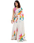 Vasthrlay Womens Printed Unstitched White Saree