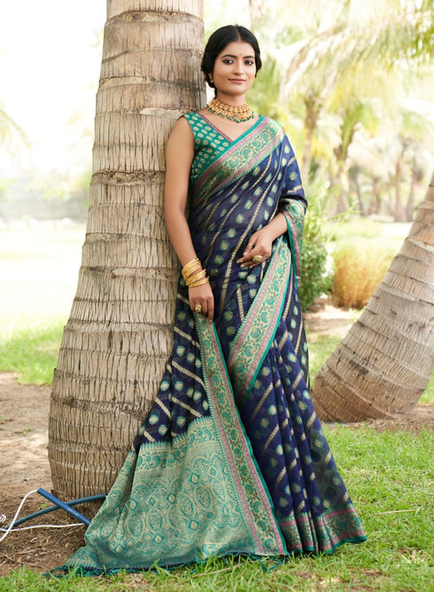 Vasthrlay Organza Kanjivaram Handloom Ethnic Wear
