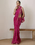 Vasthrlay Georgette Bandhani Unstitched Purple Saree