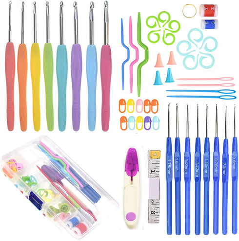 53-Piece Crochet Hooks and Knitting Needles Set
