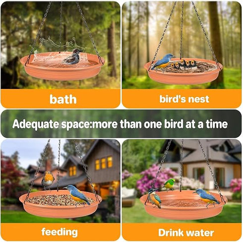 BIRDSHALA Hanging Bird Feeder Brown Set of 2