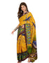 Vasthrlay Womens Printed Unstitched White Saree