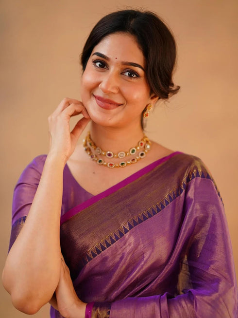 Vasthrlay Handloom Unstitched Green Ethnic Wear