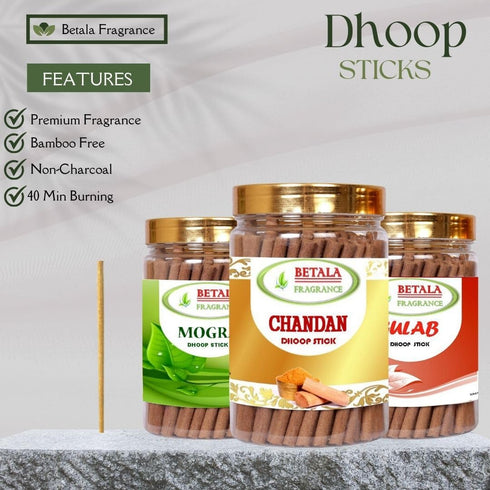 Betala Fragrance Chandan (Sandalwood) Flavour Dhoop Sticks