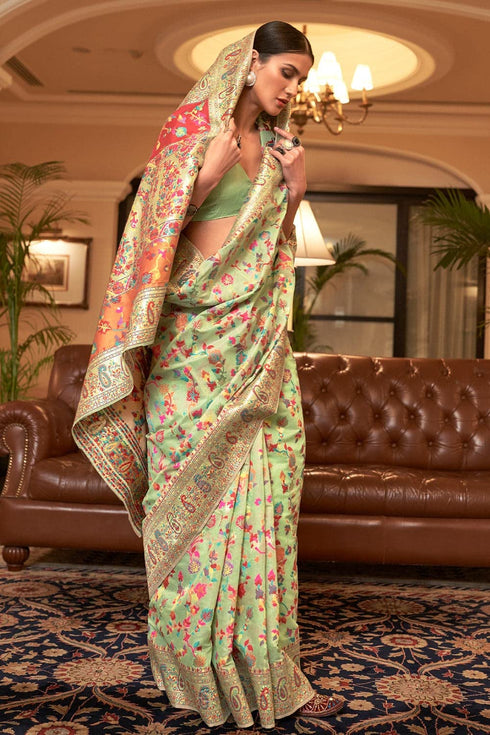 Vasthrlay Kanjivaram Handloom Kashmiri Ethnic Wear