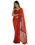 Vasthrlay Chiffon Printed Unstitched Pink Saree