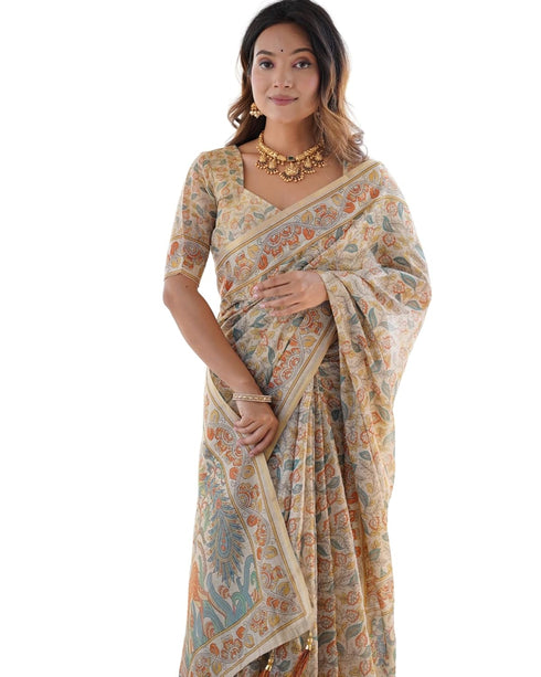 Vasthrlay Handloom Traditional Multicolour Saree