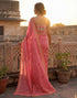Vasthrlay Womens Printed Unstitched Navy Blue Saree
