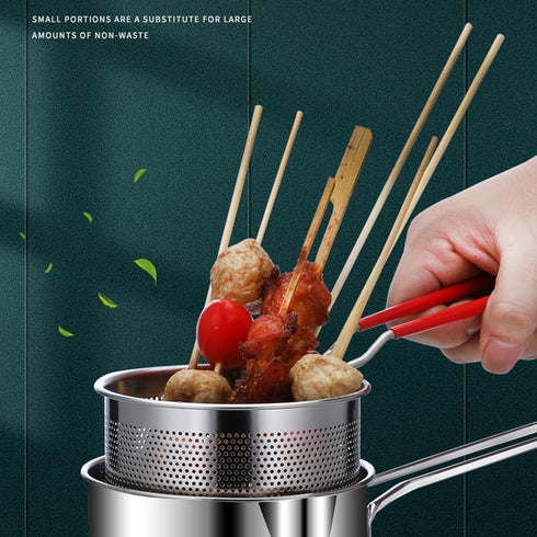 Deep Frying Pot with Strainer Basket | 1200ml