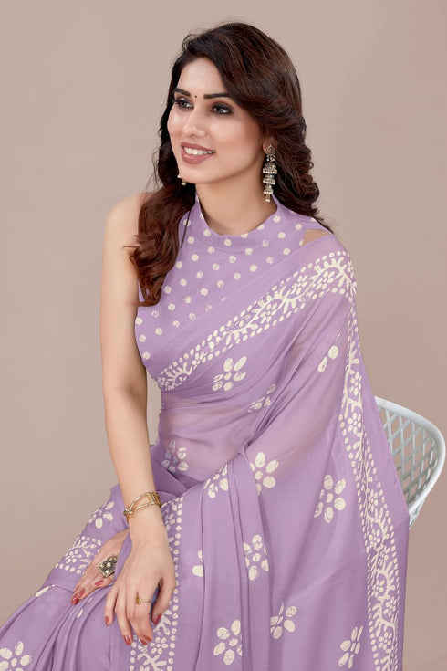 Vasthrlay Fashion Chiffon Printed Parrot Ethnic Wear