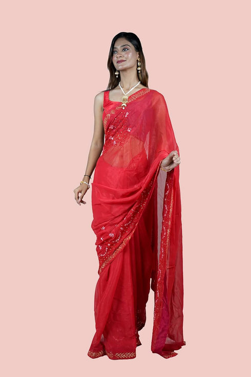 Vasthrlay Embroidered Shimmer Ethnic Wear