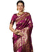 Vasthrlay Womens Jacquard Unstitched Maroon Saree