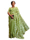 Vasthrlay Shimmer Embroidery Lime Saree