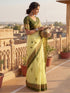 Vasthrlay Chanderi Printed Coffee Saree