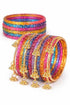 JPS Viral Kashmiri Ghungroo Gold-Plated Glass Bangles Set