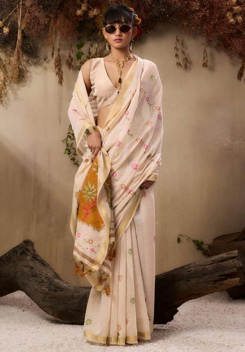 Vasthrlay Kanjivaram Cotton Unstitched Ethnic Wear
