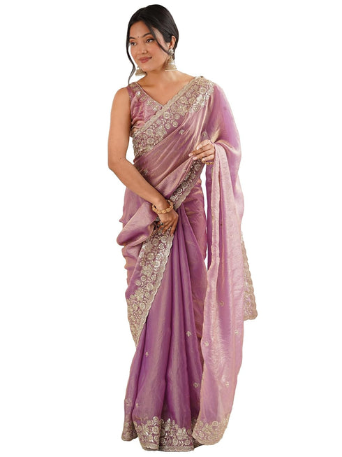 Vasthrlay Lavender Embroidery Unstitched Vt Ethnic Wear
