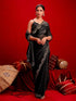 Vasthrlay Shimmer Scalloped Unstitched Maroon Saree