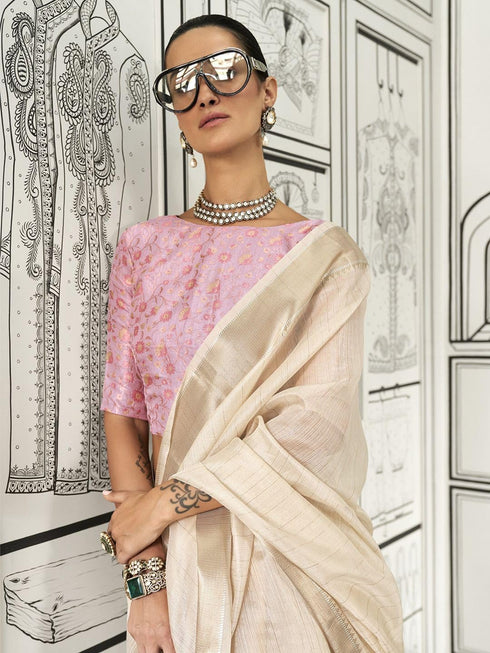 Vasthrlay Unstitched Multicolor Comfortable Friendly Saree