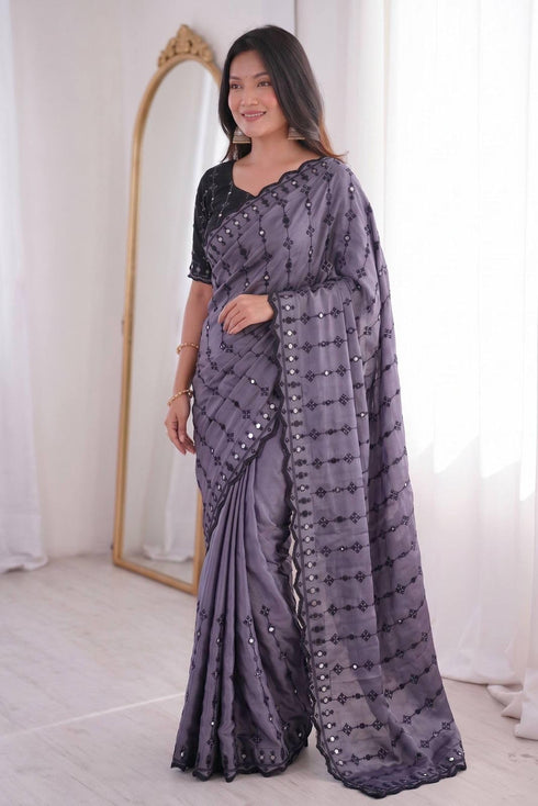 Vasthrlay Embroidery Unstitched Saree