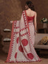 Vasthrlay Weaving Printed Unstitched Dusty Pink Saree