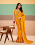 Vasthrlay Georgette Embroidery Unstitched Dark Green Saree