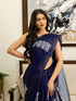 Vasthrlay Weaving Tassels Grey Saree
