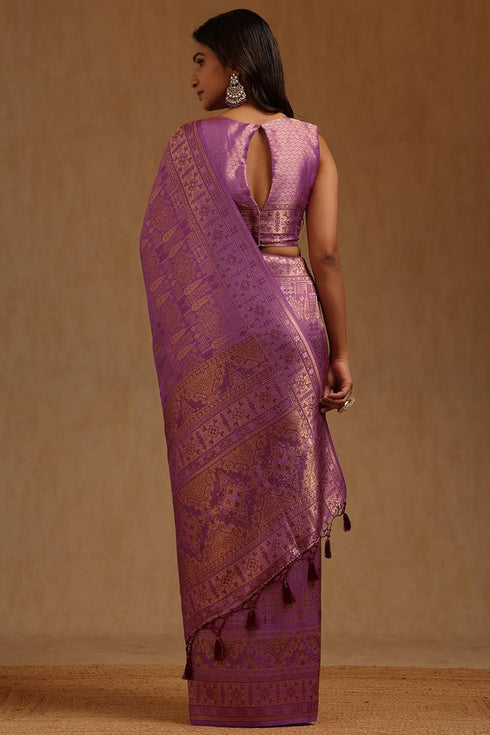 Vasthrlay Purple Tussar Designs