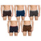 Dixcy Scott Men's Cotton Trunks (Pack of 5) (SWISHTRUNK-P5_Navy/Dark Grey/Lt Coffee Brown/Denim Blue/Wine