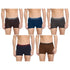 Dixcy Scott Men's Cotton Trunks (Pack of 5) (SWISHTRUNK-P5_Navy/Dark Grey/Lt Coffee Brown/Denim Blue/Wine