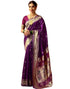 Vasthrlay Paithani Banarasi Magenta Saree With Unstitched Blouse Piece