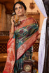 Vasthrlay Navy Blue Jacquard Saree