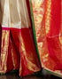 Vasthrlay Womens Weaving Unstitched Cream Saree