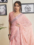 Vasthrlay Womens Printed Unstitched White Saree