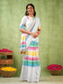 Vasthrlay Handloom Unstitched White Ethnic Wear