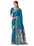 Vasthrlay Kanjivaram Jacquard Unstitched Mustard Saree